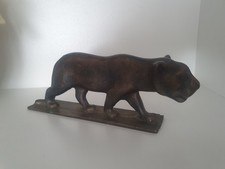 Eisenfigur  Bronze?  Löwe Skulptur Gusseisen Figur Statue Raubkatze Deko 1025 gr