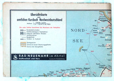 Bundesbahn - Fahrplan - Übersichtskarte zum Kursbuch Nordwestdeutschland 1953/54