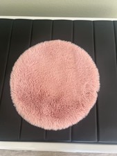 Fellteppich, Badvorleger  4 Stück von  VIVA Home rosa Durchmesser 38cm