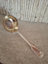 Seltener Sieb-/Streulöffel, Augsburger Faden, 800er Silber, Laffe feuervergoldet