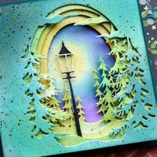 Baum Weihnachtswald Stencil