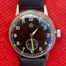 Militär Dienstuhr Thiel antike HAU Herren Armbanduhr  überholt neues Armband