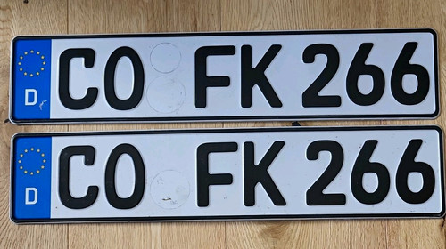 Deutsches kfz kennzeichen - 2x, kfz-kennzeichen