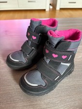 Original SUPERFIT Winterstiefel Mädchen Gr. 25 Schwarz mit Herzen Pink Stiefel