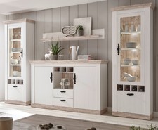 Wohnwand Pinie weiß / Oslo