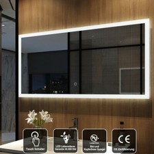 LED Badspiegel 120x60cm Wandspiegel Mit Touch Badezimmerspiegel Mit Beleuchtung