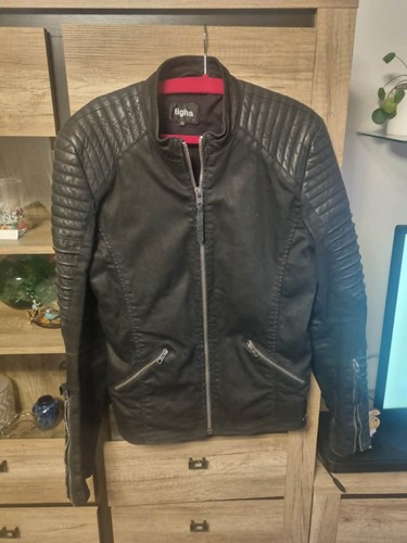Schwarze baumwolljacke mit - schwarze,