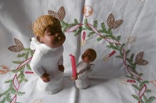 pustender original Singer Engel Jullar Thomas 20 cm + Kerzenhalter Alex  11 cm