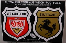 Aufkleber Auto VfB Stuttgart Stadtwappen Postkarte Weich PVC Achtziger Jahre