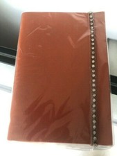 taj Wood & Scherer CRYSTALS Notizbuch unbnutzt Lackleder orange Strass Tagebuch