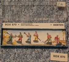 Merten 870 H0 Figurenset 6 Gleisbauarbeiter neuwertig in OVP
