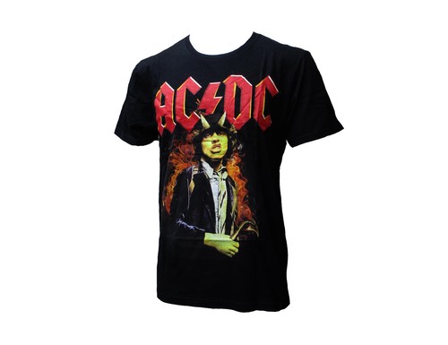 Shirt angus young fire - ac/dc,