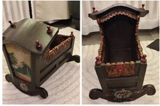 Antike Puppenwiege Holz