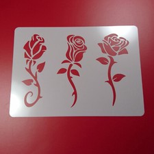 A5 Schablone Blume Rose Dornen
