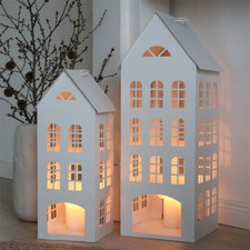 Laterne white home - weiß, haus