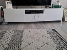 IKEA tv schrank weiß hochglanz Inklusive Glasablage 180*49×40