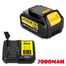 18V 7,0Ah Für DeWalt DCB184 Akku Li-Ion Ersatz DCB182 DCB200 DCB205/ Ladegerät