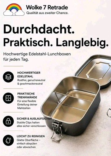 Edelstahl lunchbox brotdose - edelstahl, |