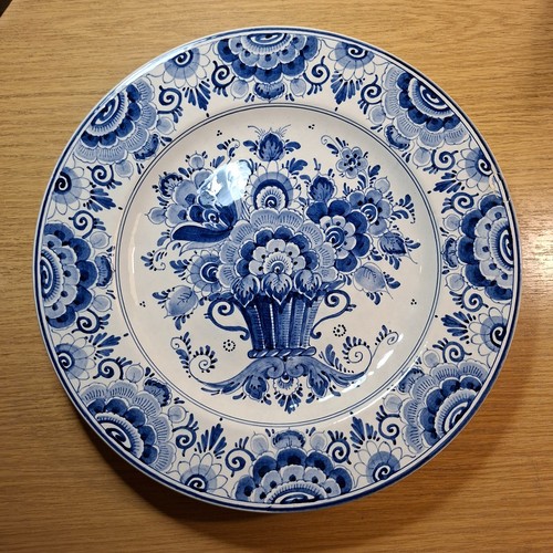 Weißblauer wandteller - weißblauer,