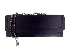 PACOMENA Damen Tasche Clutch schwarz Abendtasche Schultertasche Umhängetasche