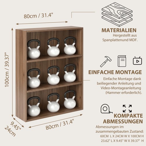 80cm bücherregal regal - 60/80cm,