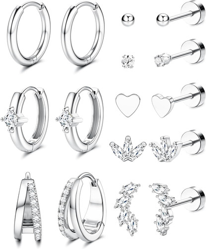 8paar ohrringe gold set - gold,