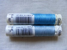 Nähgarn Gütermann Garn Konvolut 2 Rollen blau 197 71 Allesnäher Polyester Set