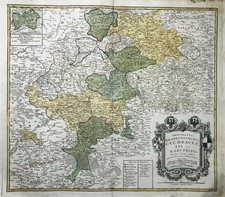 Kulmbach Bayreuth Wunsiedel Eschenbach Franken Bayern Karte Homann 1750