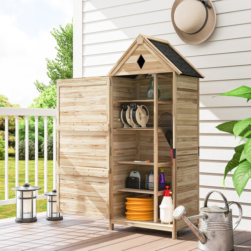 Outsunny gartenschrank holz - outsunny,