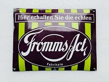 Emailschild Fromms Act Fabrikate - 40x30cm - Original um 1930