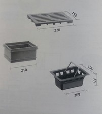 Kunststoffrost Rost Schlammeimer Aufsatzrahmen Kellerablauf 15 x 22 Dallmer neu