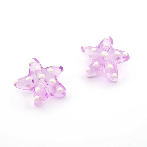 Lampworkperlen seestern lila - seestern,
