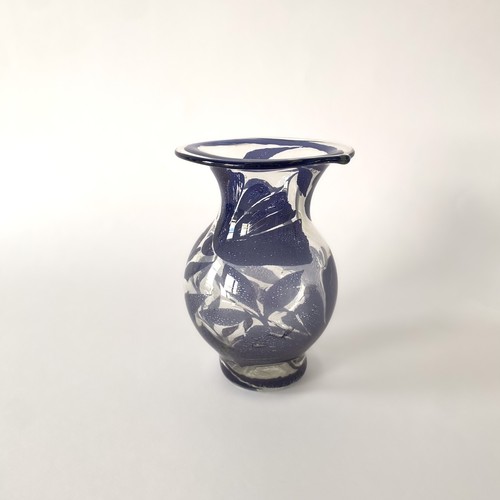 Vase aus glas geblasenes blau - vase,