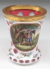 Antique Bohemian Glass Cased