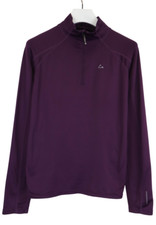 Paradox Sweatshirt Damen Groß Lila Logo Pullover Kragen 1/4 Zip Stretch