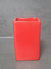  Flash Rot Zahnputzbecher Steinzeug mit glänzender Oberfläche Quadratisch