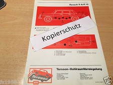 Renault R 8, Gordini - Terotex Hohlraumversiegelungsplan