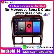 6+128G Carplay Android14 Für Mercedes Benz S Klasse W220 98-05 Autoradio GPS Nav