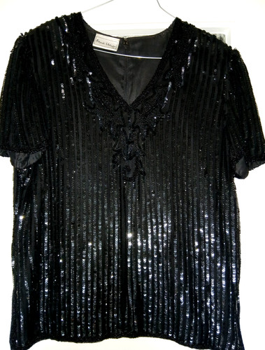 Luxuriöses pailletten shirt - pailletten,