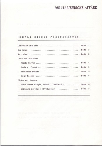 Die italienische affäre - italienische,