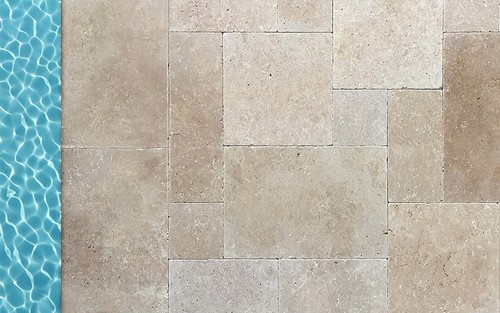 Travertin poolrandplatten - travertin,