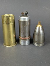 Kriegsandenken Feuerzeug aus alter 3,7cm Patrone Hotchkiss WK1 oder früher