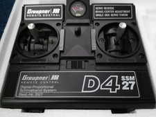 NEU GRAUPNER Fernsteuerung D 4 SSM 27 MHz , 4 Kanal OVP  Remote Control