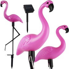 3 Stück Solarlampe Flamingo