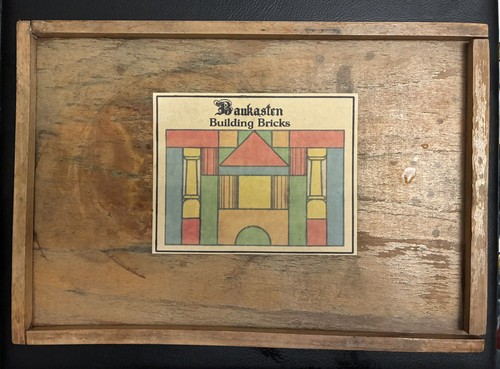 Vintage holz bausteine ziegel - holz,
