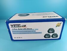 Wetelux Solar LED Steine 3 Stück Solarleuchte Garten Beleuchtung Wege