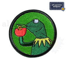 Kermit der Frosch Patch the Frog Muppet Show Serie Bügelbild Aufnäher Flicken