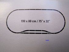 Märklin C-Gleisoval 190 x 76cm mit Ausweichgleis, neu aus Startset, frei Haus(D)