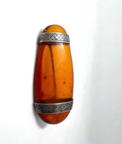 Jugendstil bernstein brosche - jugendstil,