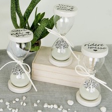 GLAS SANDUHREN UND BONBONIERE